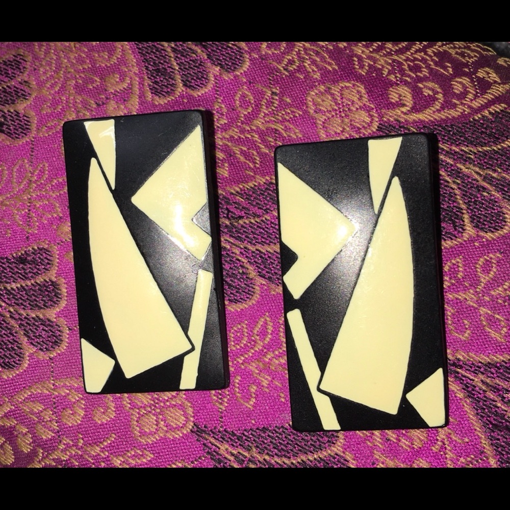 Vintage post earrings , mid century modern,